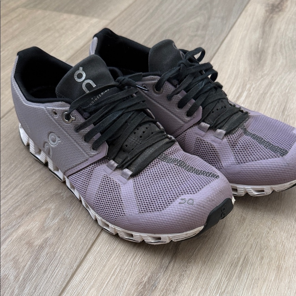 On Running Lavender and Black Athletic Shoes